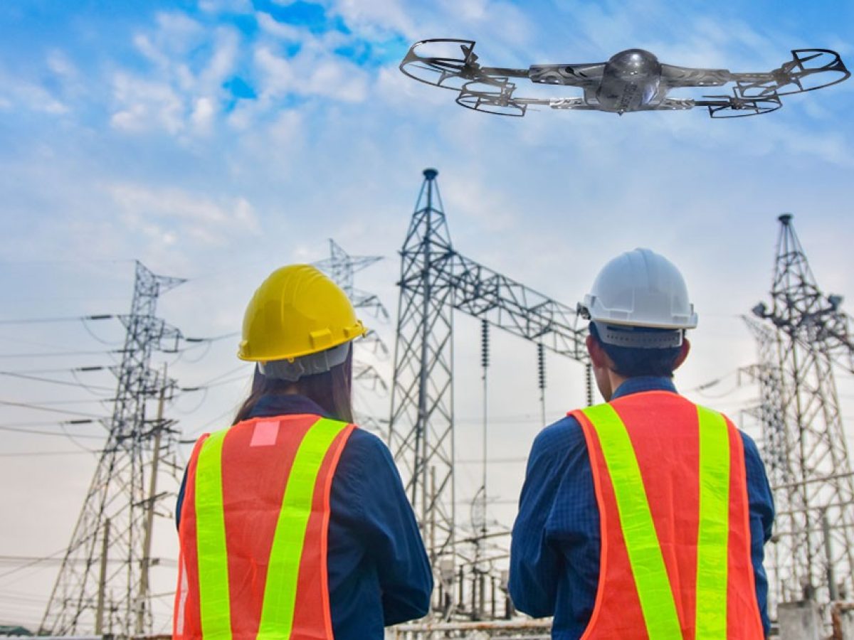Drones used for powerline inspection image
